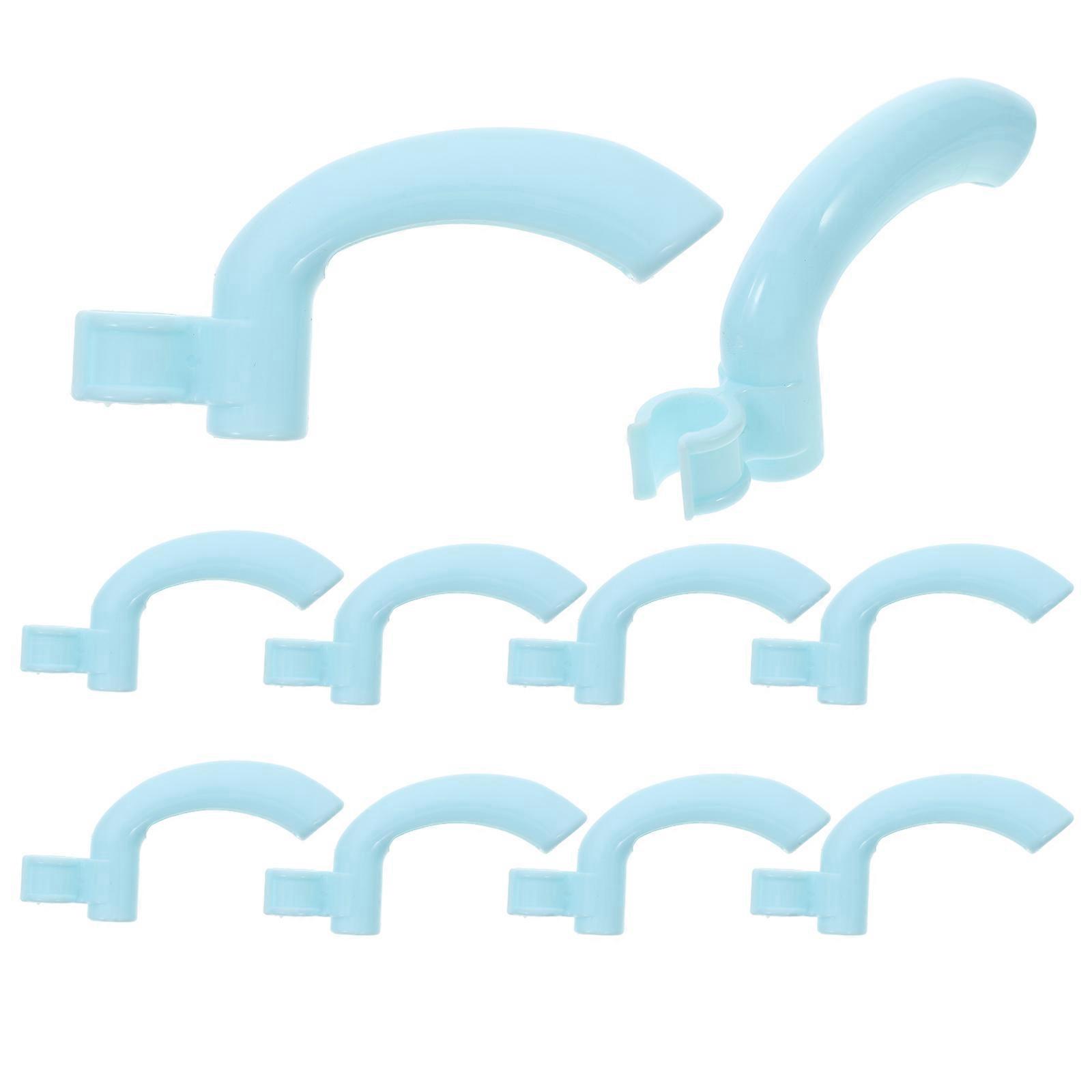 Sky-blue Ergonomic Broom Handle with Clip Design for Easy Attachment and Comfortable Grip PP
