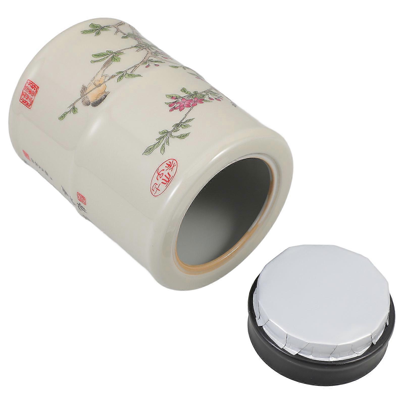 Ceramic Tea Canister for Storage Use with Lid Multi Color Ceramic Jar