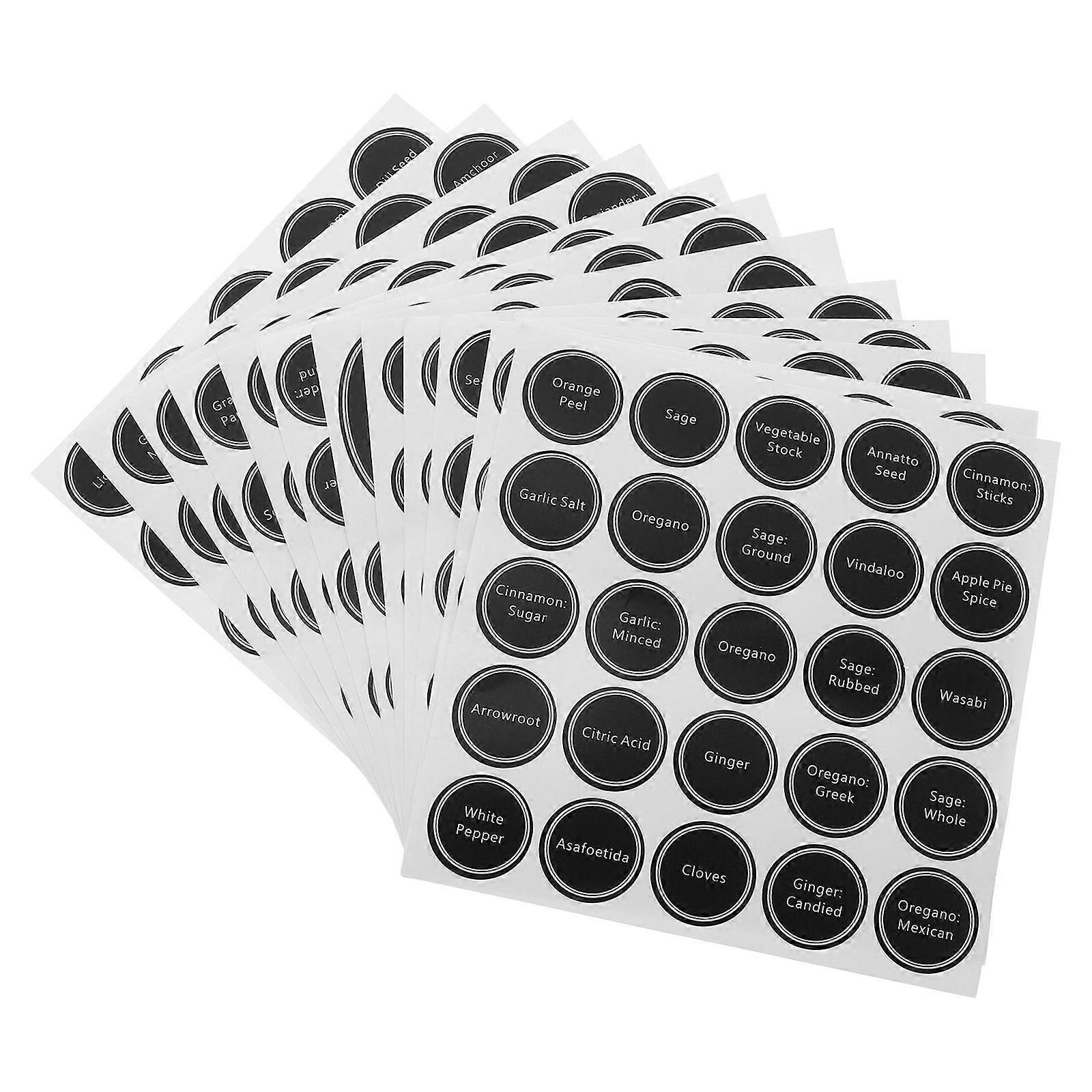Chalkboard Stickers for Kitchen Pantry Labels Made of PVC Black Decorative Jar Labels for Decoration 13 Sheets