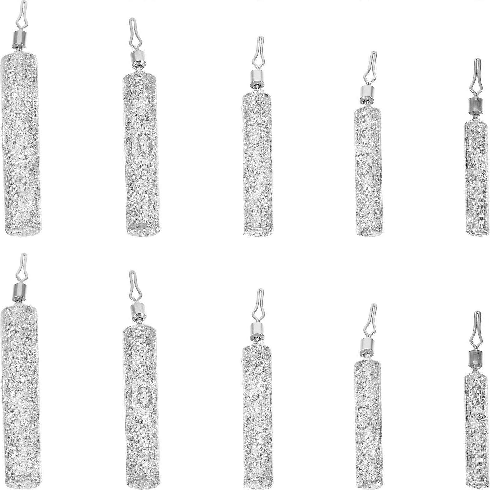 Fishing Metal for Deep Drop Use 10Pcs in Silver