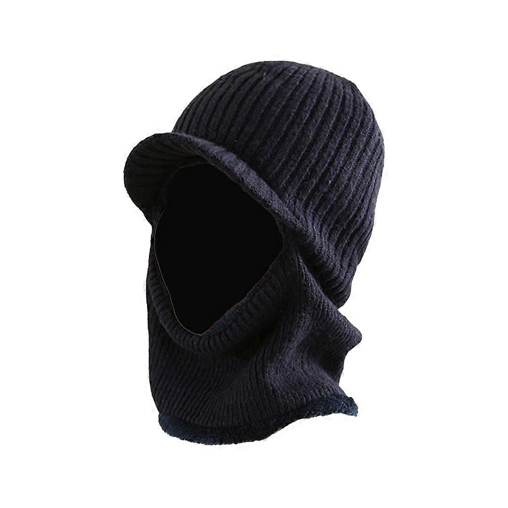Warm Knitted Hat with Fleece Lining Windproof and Stylish Black Unisex Size Fits Most
