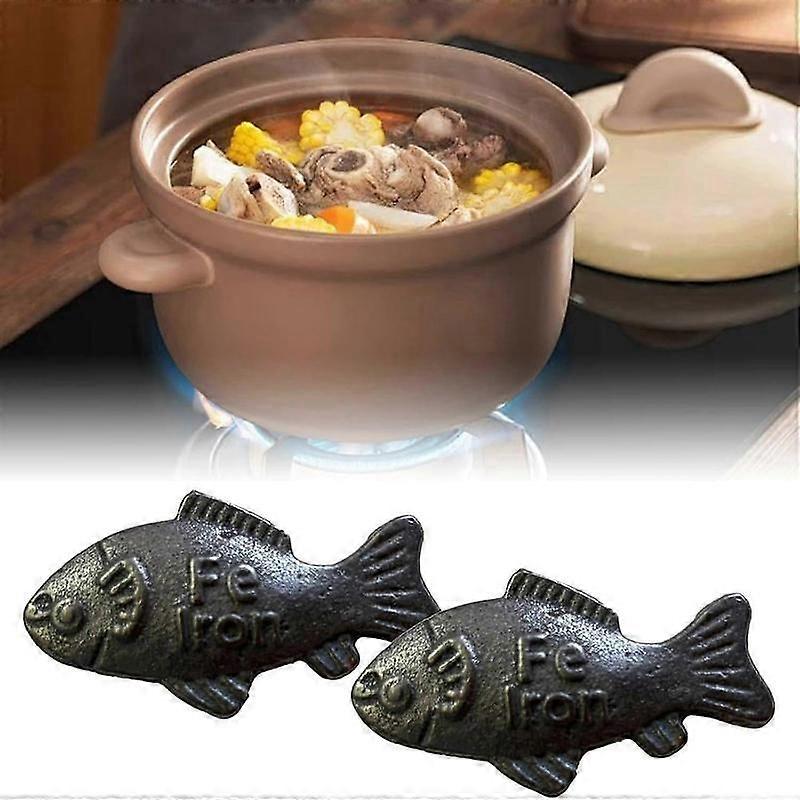 cast iron fish for cooking infused with iron reusable tool