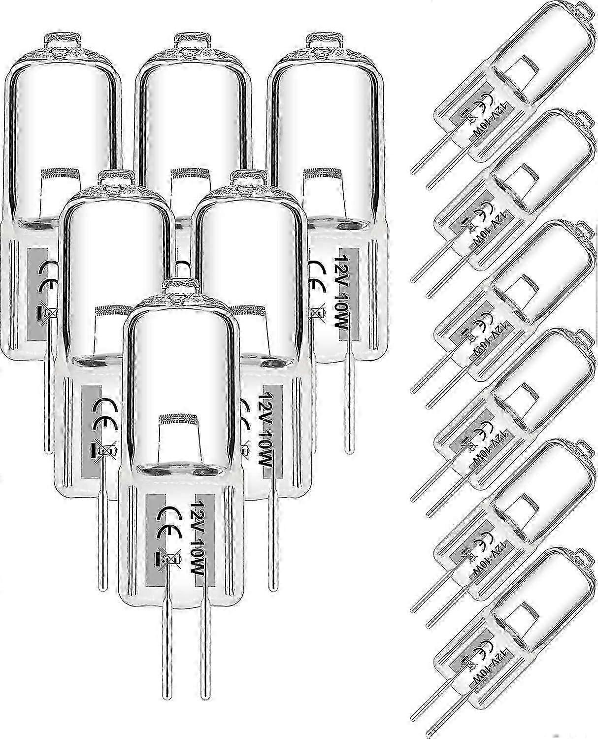 G4 Halogen Bulb 12 Pack 10W 12V for Range Hood and Kitchen Lighting