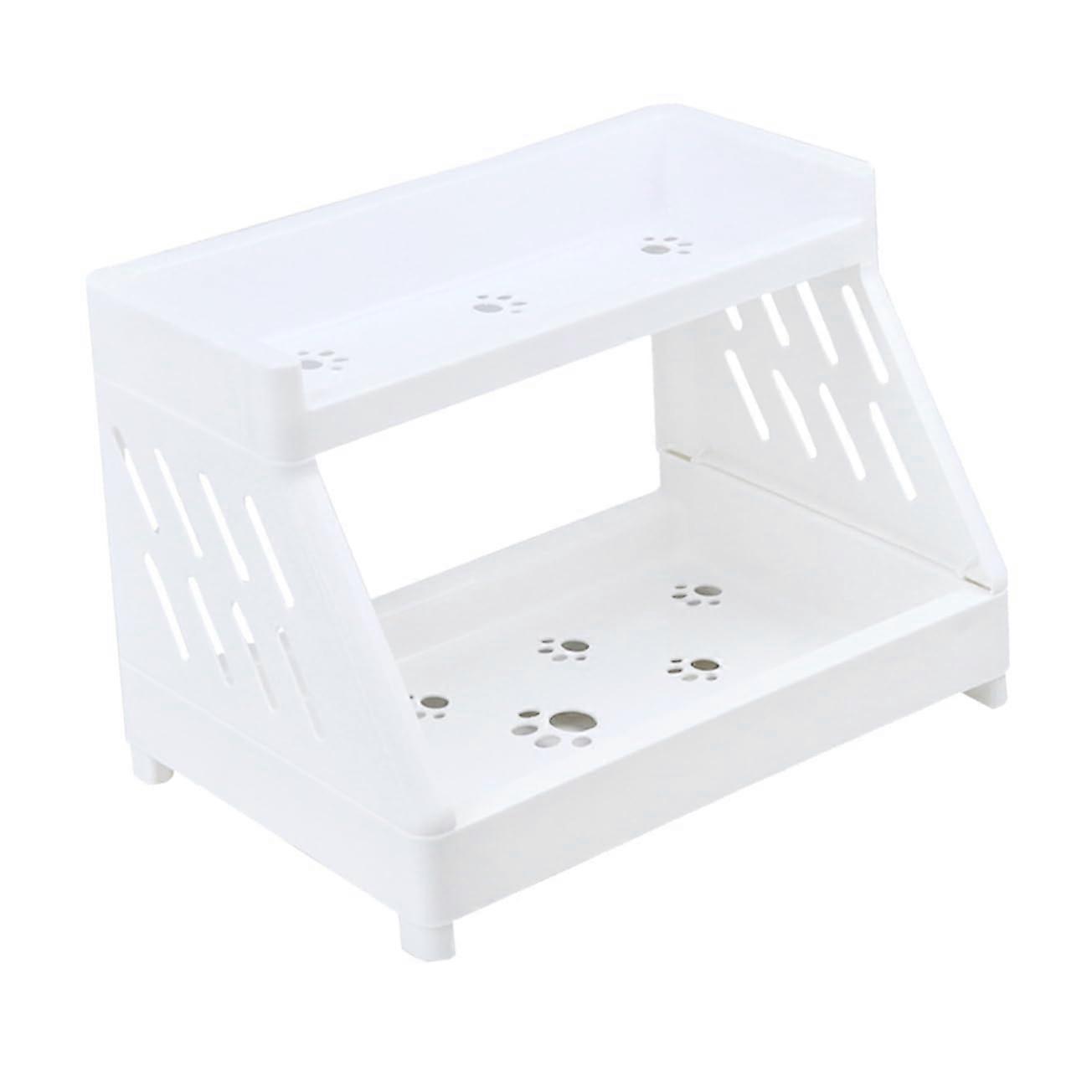 Cosmetics Rack Two-Tier Bathroom Organiser Makeup Organizer Double Storage Shelf