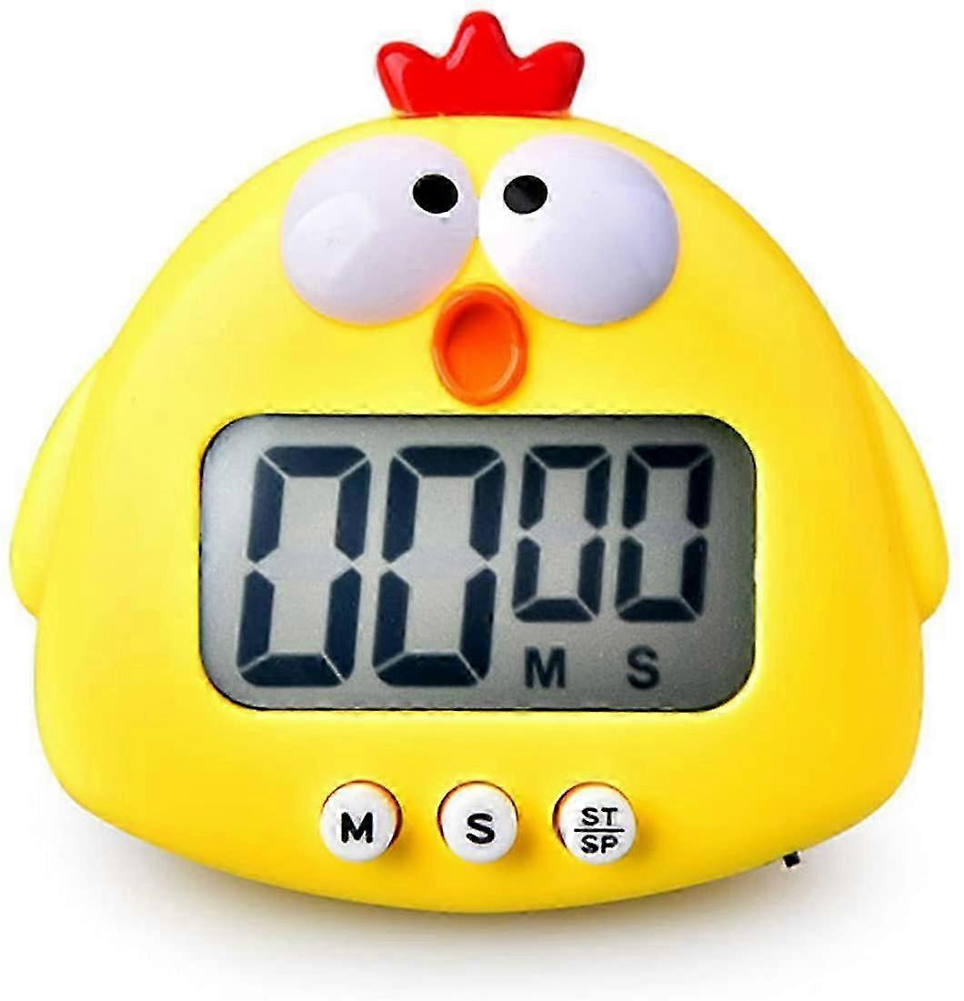 Kitchen Timer, Cute Cartoon Animal Countdown Timer, Digital Cooking Timer with Magnetic, LCD Large-Screen Visual Clock, Hangable Alarm Clock with Stan