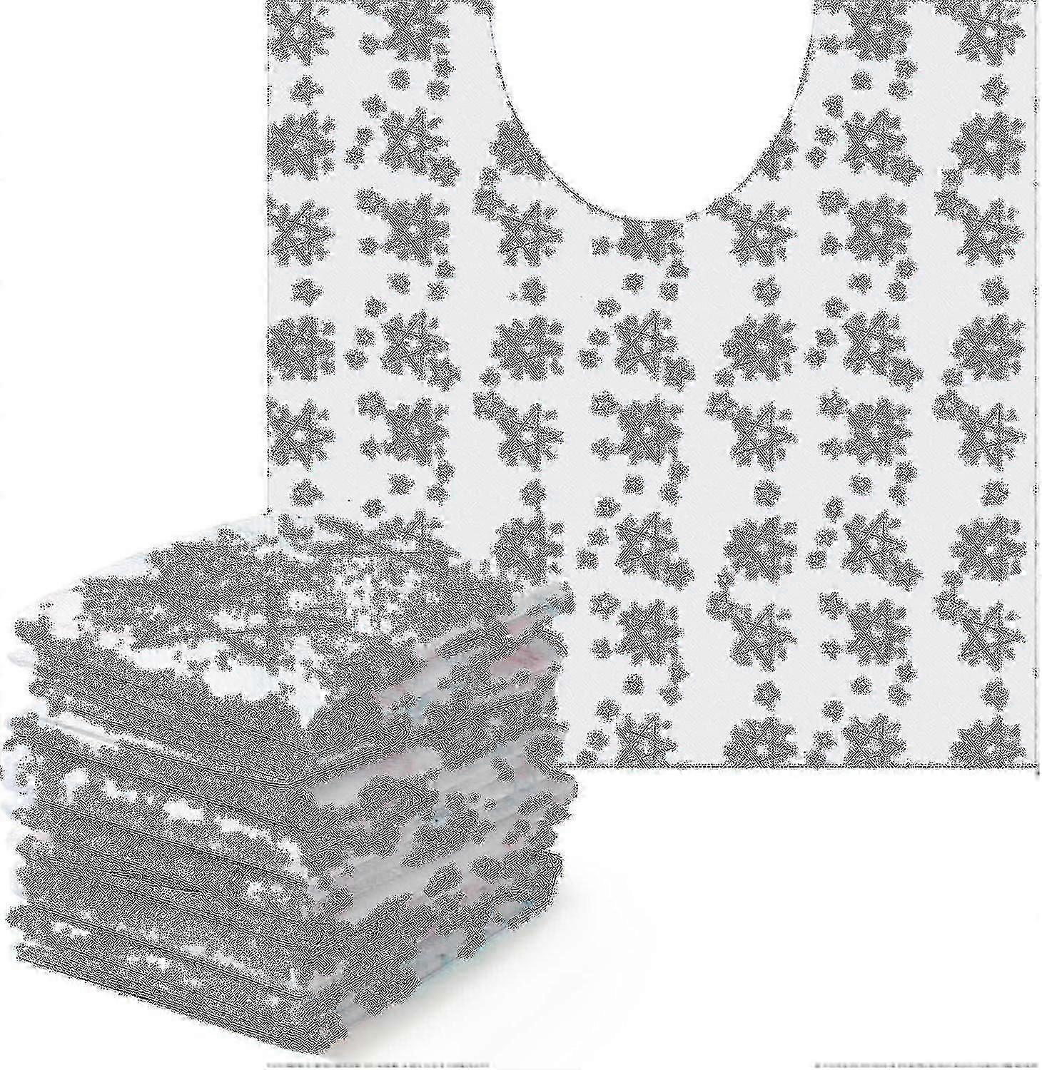 50 stk Engangs Toalett Commode Mat Deodorizing Toalettmatter Vanntett bad U formet matte for Kid Potty Training Inkontinens februar 2