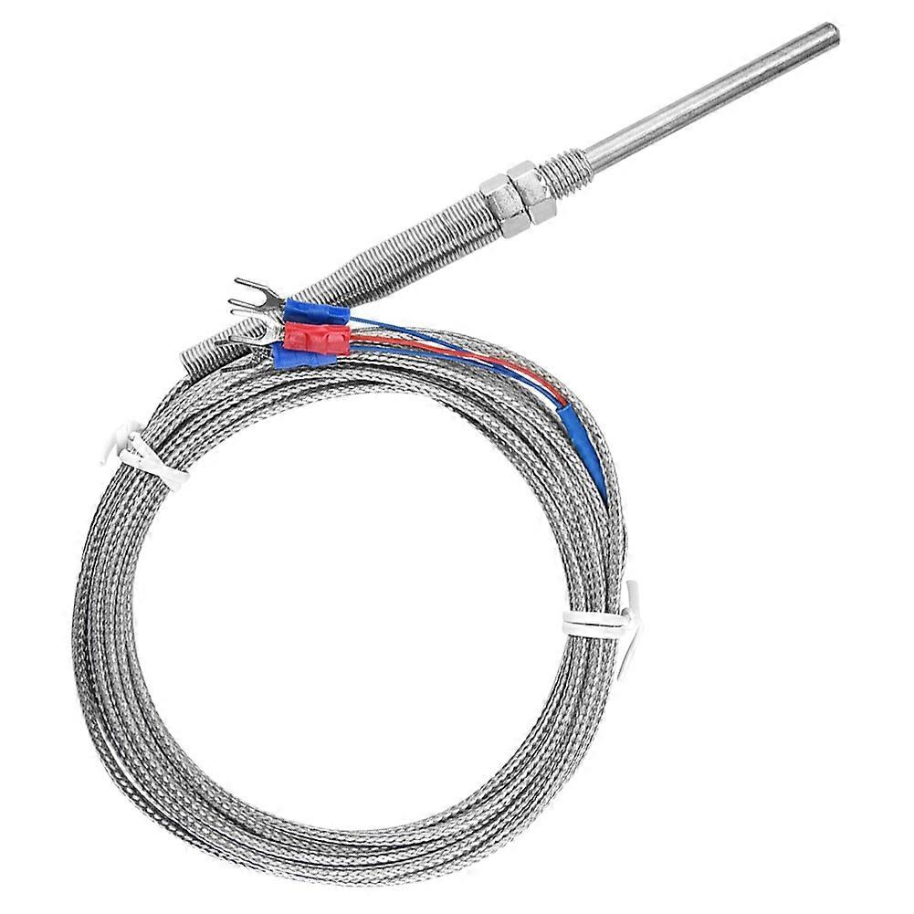 M8 Thread PT100 Platinum Resistor Temperature Sensor 50mm Probe 0-400℃ Range High Accuracy Thermocouple Wire 4m