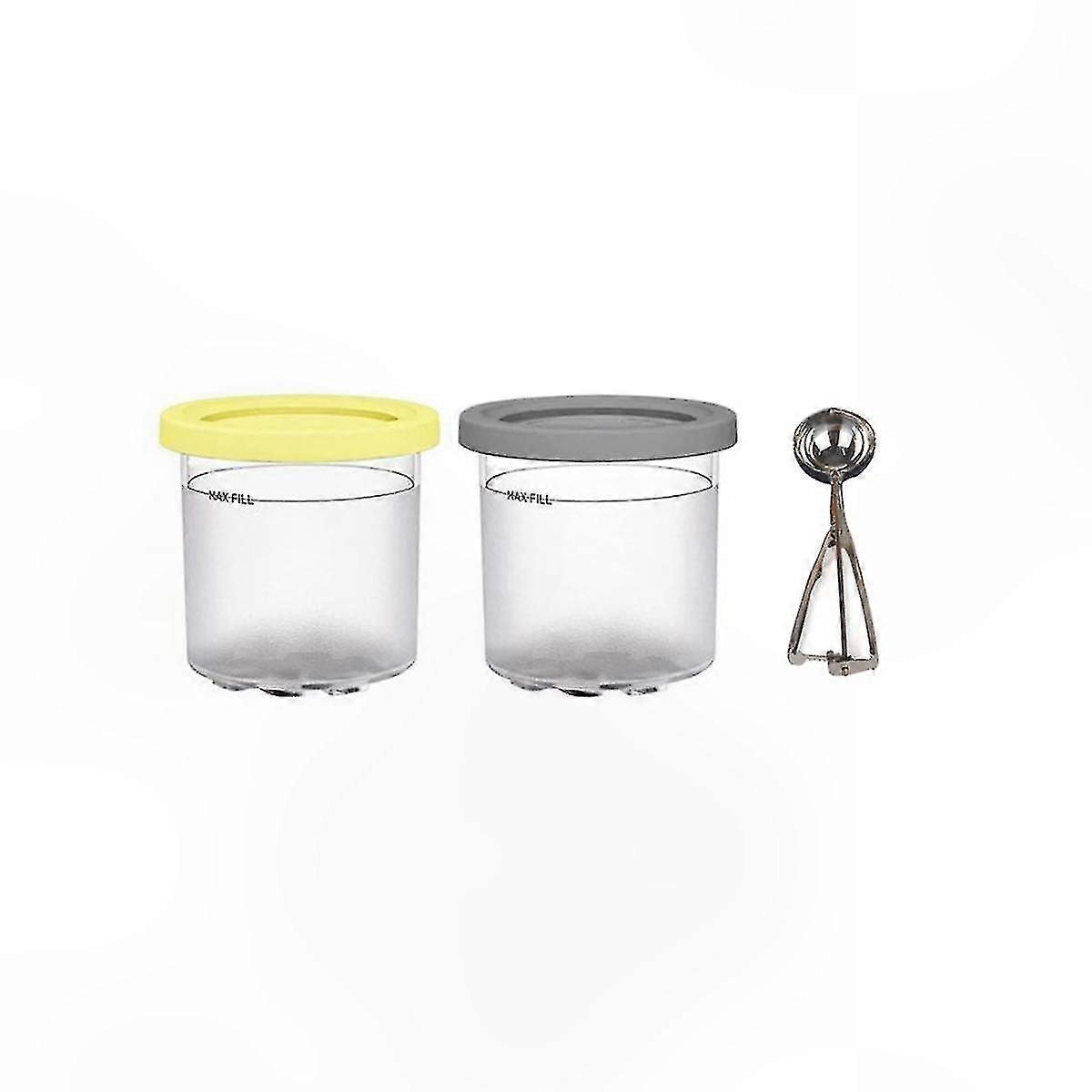 2-Pack Replacement Lids for Cream Ice Cream Makers, Compatible with NC299AMZ and NC300S Series, Durable Design for Easy Use