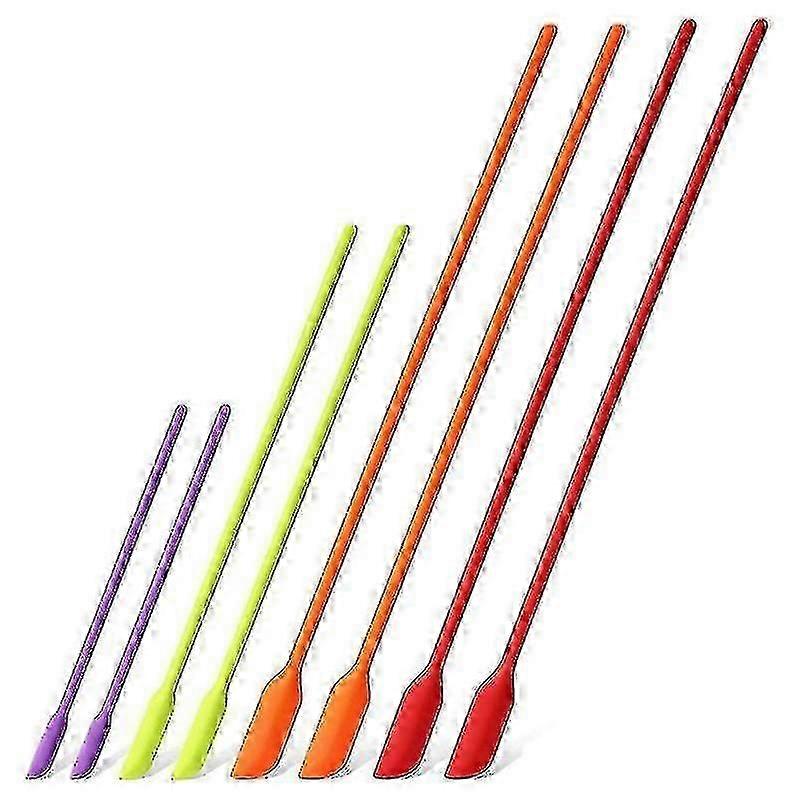 Mini makeup spatulas for jars, 8 pack silicone last drop scrapers