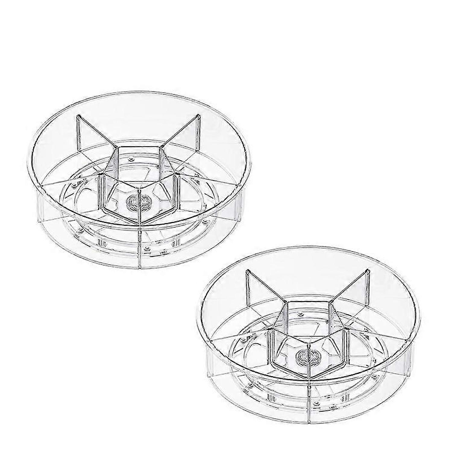 Lazy Turntable Organizer for Refrigerator with Rack 2 Pcs