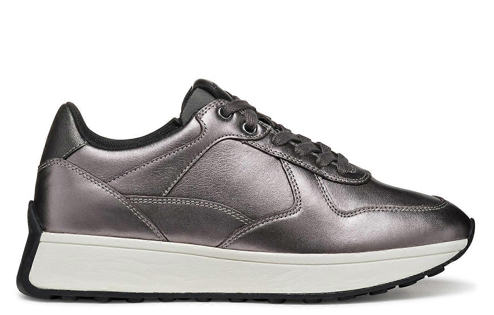 Geox Amabel Metallic Trainers Gun