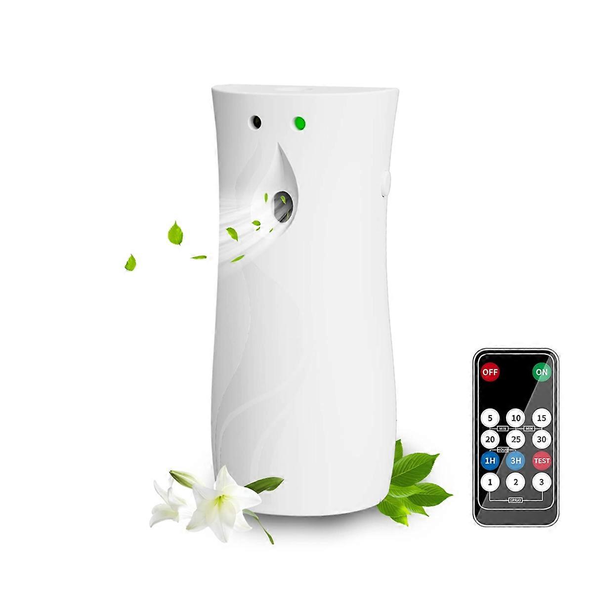 Automatic Air Freshener Spraying Dispenser, Wall/Standing Aerosol Spraying Dispenser with Remote Control White