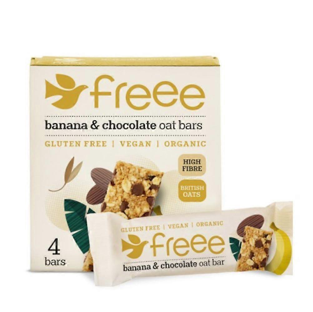 Doves Farm Organic Banana 70% Cocoa Chocolate Wholegrain Oat Bar 4x35g - 7 Pack