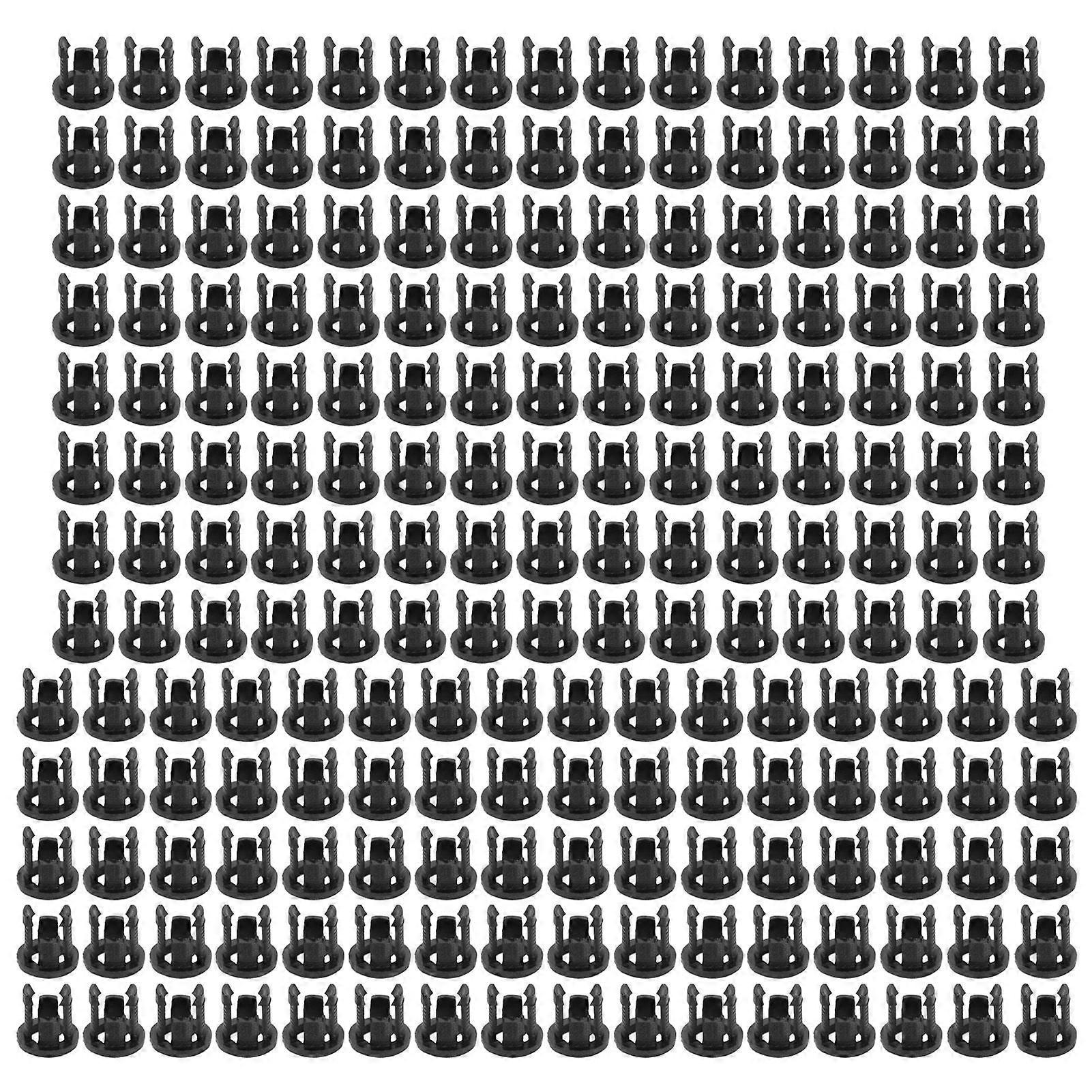 200Pcs Plastic LED Holder Light Mounting Holders Bulb Diode Base Clip Panel Socket 5mm Black