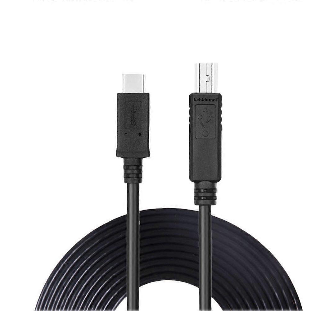 Type-C USB Printer Cable for Printer Use Connection 5m Black