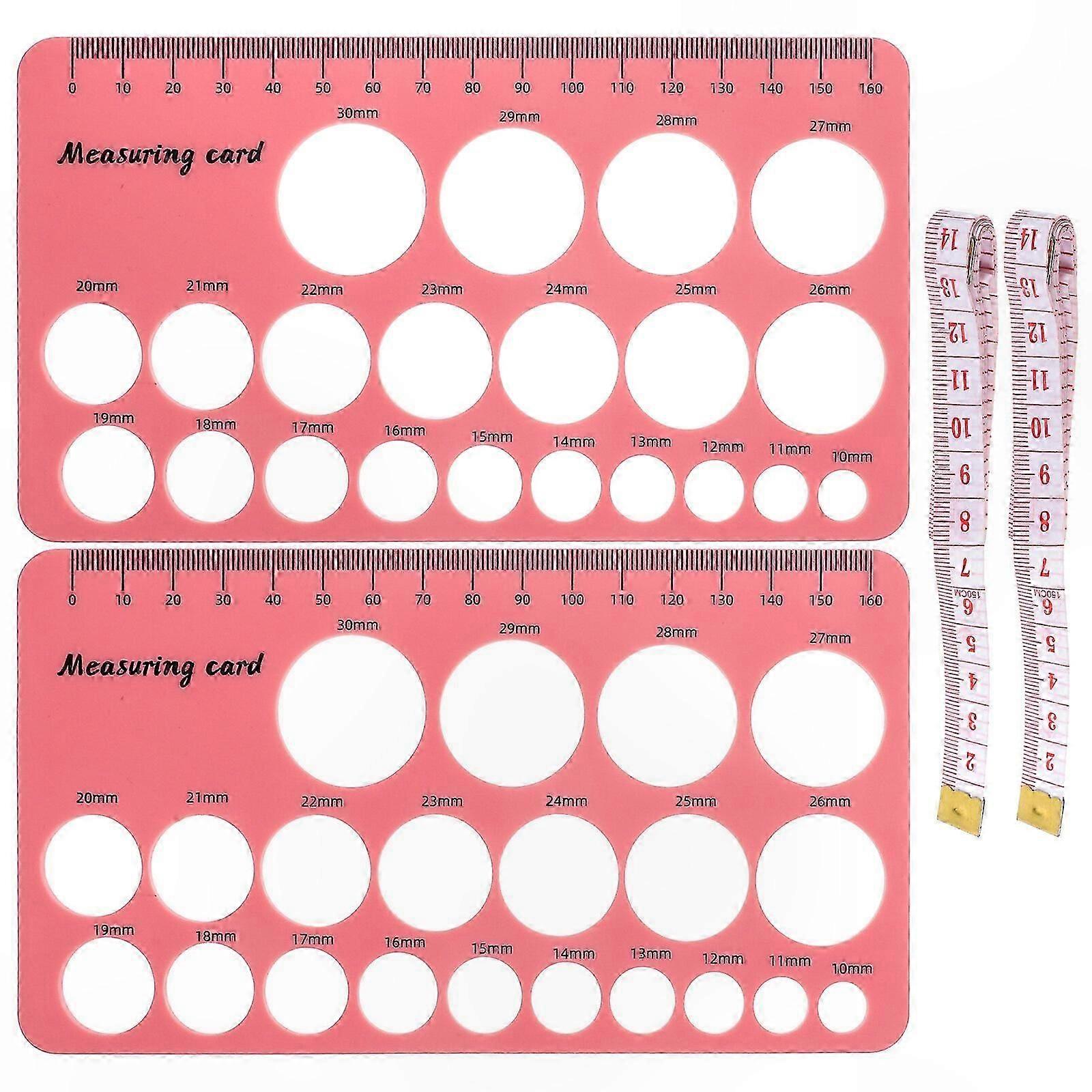 Breast Pump Flange Sizing Card for Measuring Nipple Dimensions, 1 Set