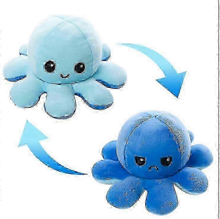 Reversible Happy Sad Octopus Plush Toy 20cm 30cm