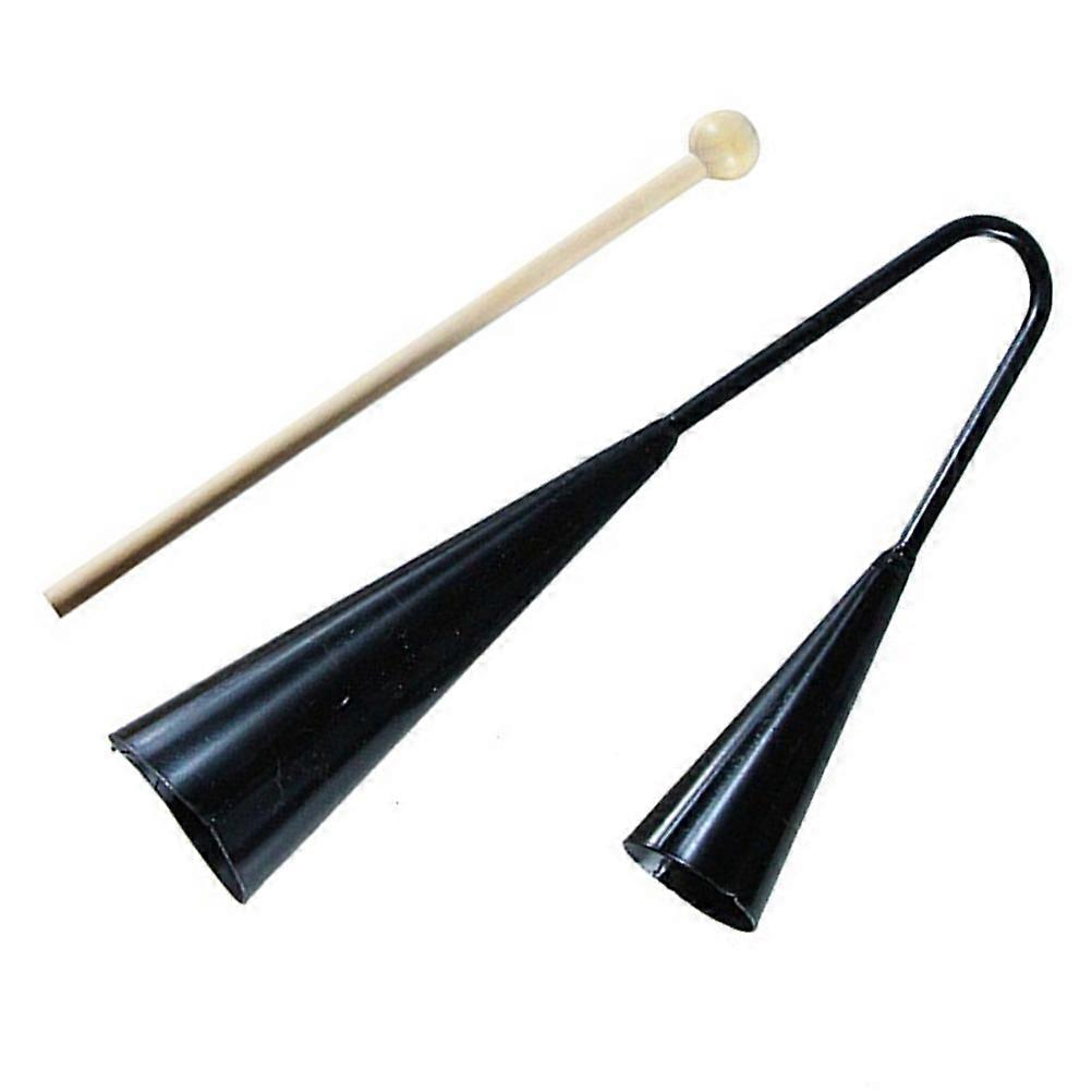 Samba Percussion Instrument Agogo Bell for Kids Play with Wooden Stick 4Pcs