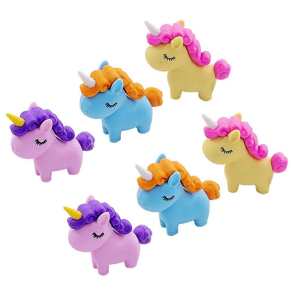 Adorable Unicorn Shape Eraser for Pencil Use 18Pcs Cartoon Erasers