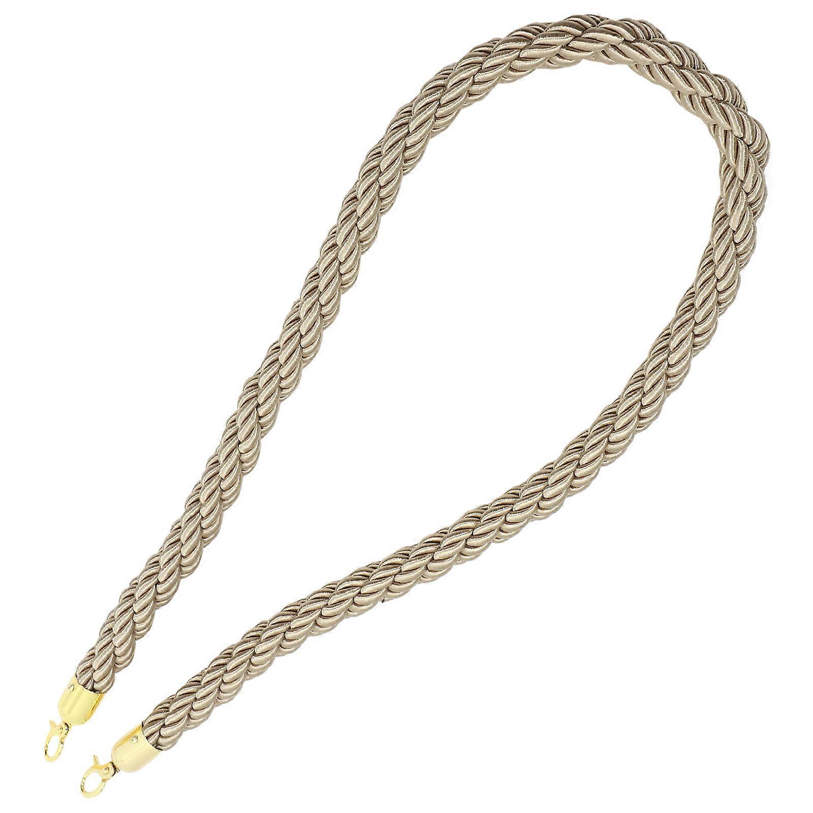 Crowd Control Rope Guard Bar Lanyard for Hanging Brown Material