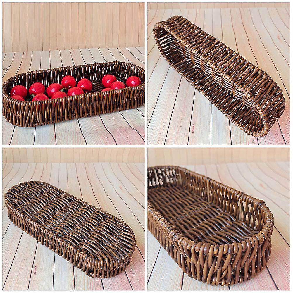 Vintage Picnic Basket Bread Basket for Serving 3Pcs Elegant Storage Box