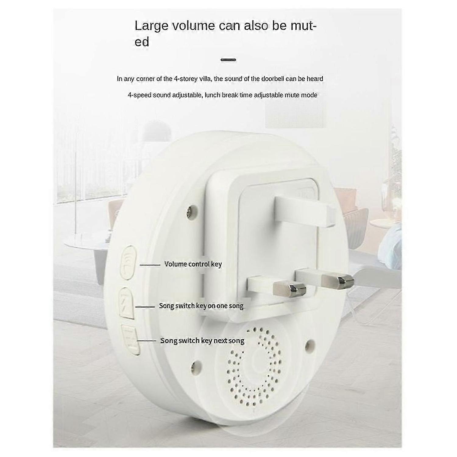 EU Plug Wireless Doorbell Waterproof Smart Doorbell