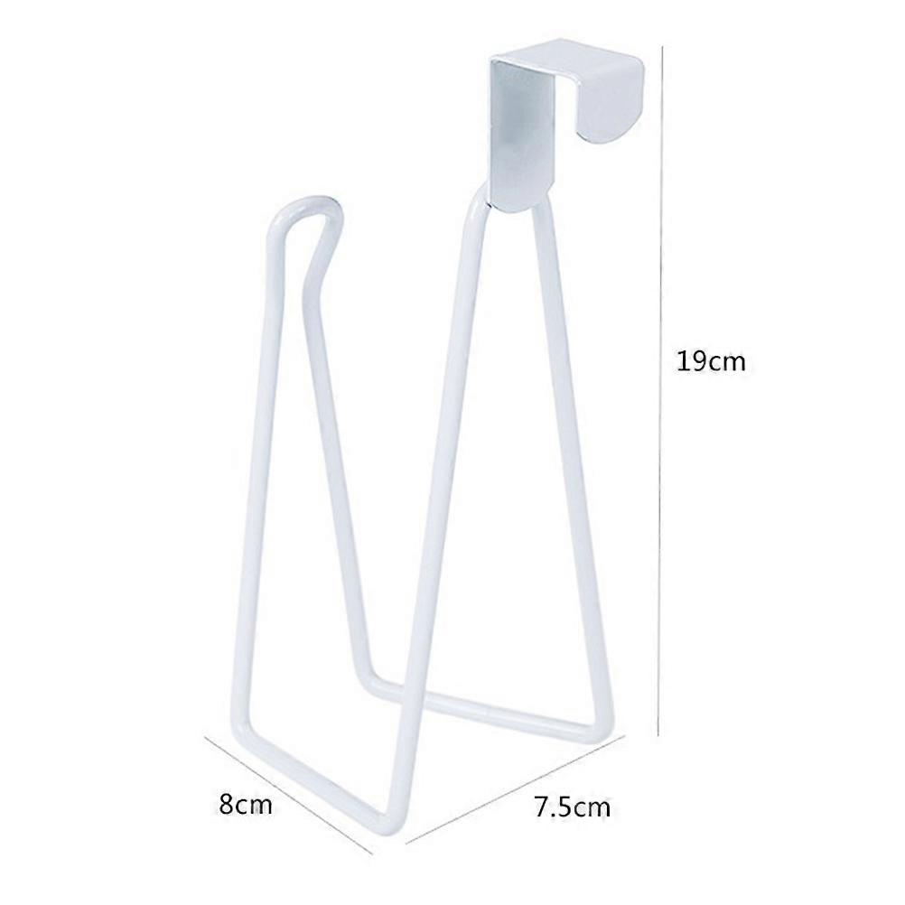 Self-Adhesive Towel Rack White Double Shelf Bathroom Storage Solution 19x7.5x7.5cm Perfect For Towel Storage 1Pcs