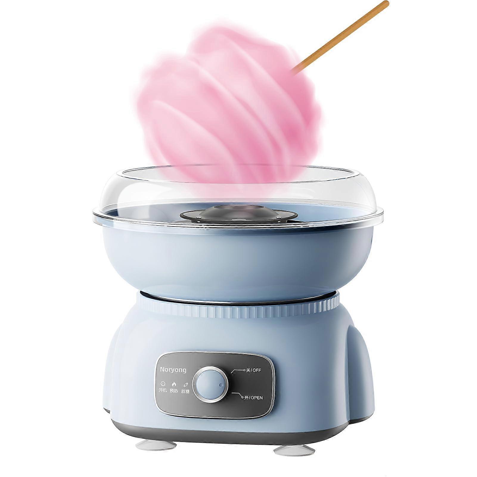 Candy Floss Machine, Retro Cotton Candy Maker, 500W, Blue, Includes 10 Candy Floss Sticks, Birthday Party Maker