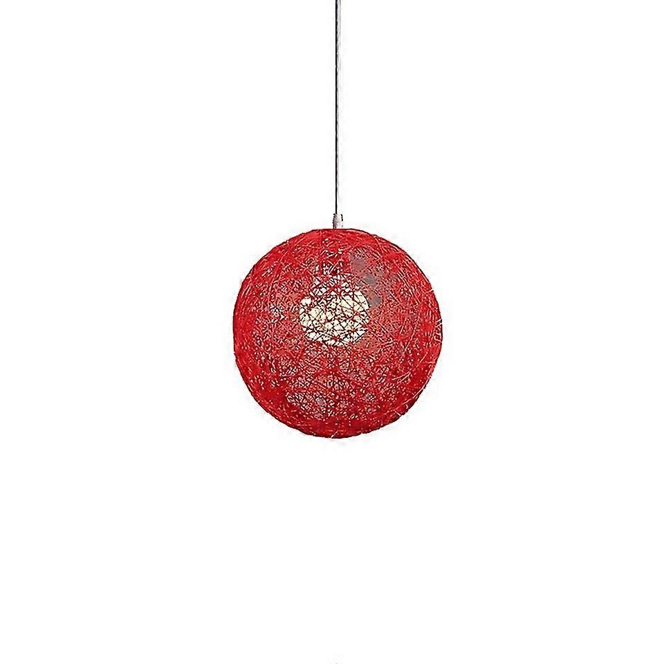 For Bamboo Rattan And Jute Ball Chandelier Individual Creativity Spherical Rattan Nest Lampshade Cra