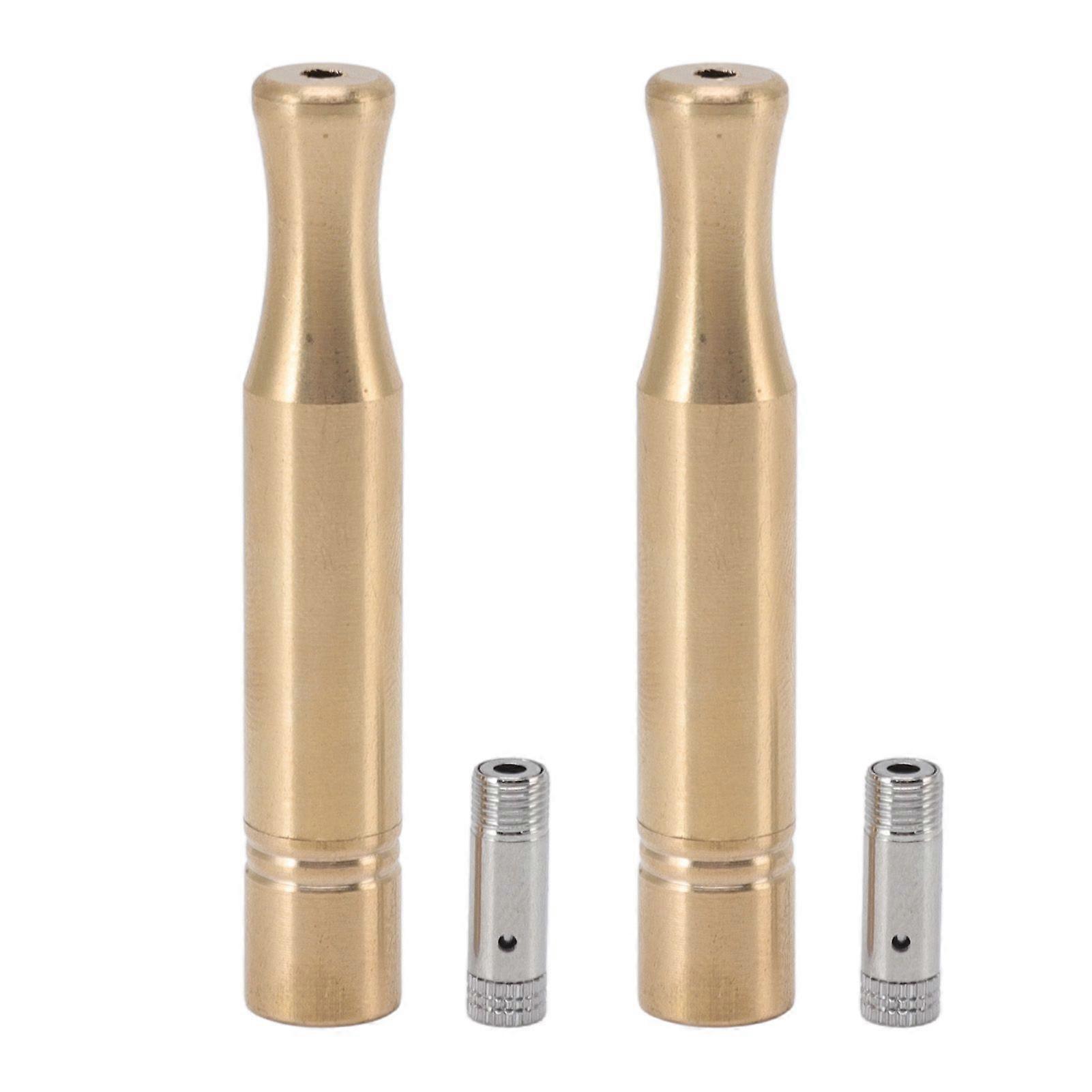2 Sets Copper Cigarette Holder With Detachable Cigarette Filters 2.36in Smoking Tube for Men