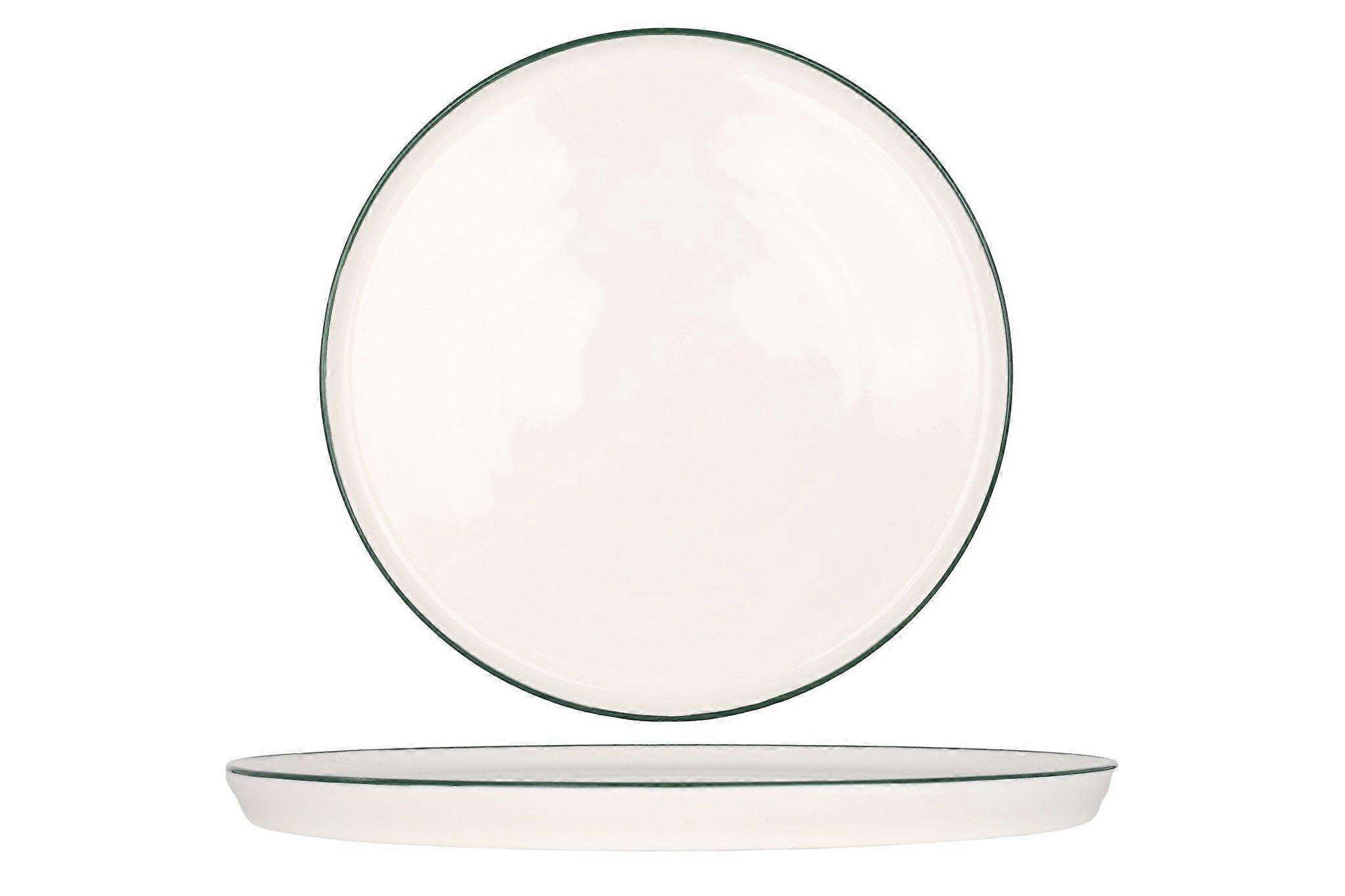 リナートディナープレート - グリーンエッジ - 磁器 - 28 cm - 6個セット