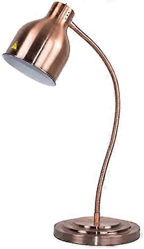 Commercial Heat Lamp Food Warmer Light Double Head Infrared Food Preservation Lamp 2x250W Bronze Color Buffet Style