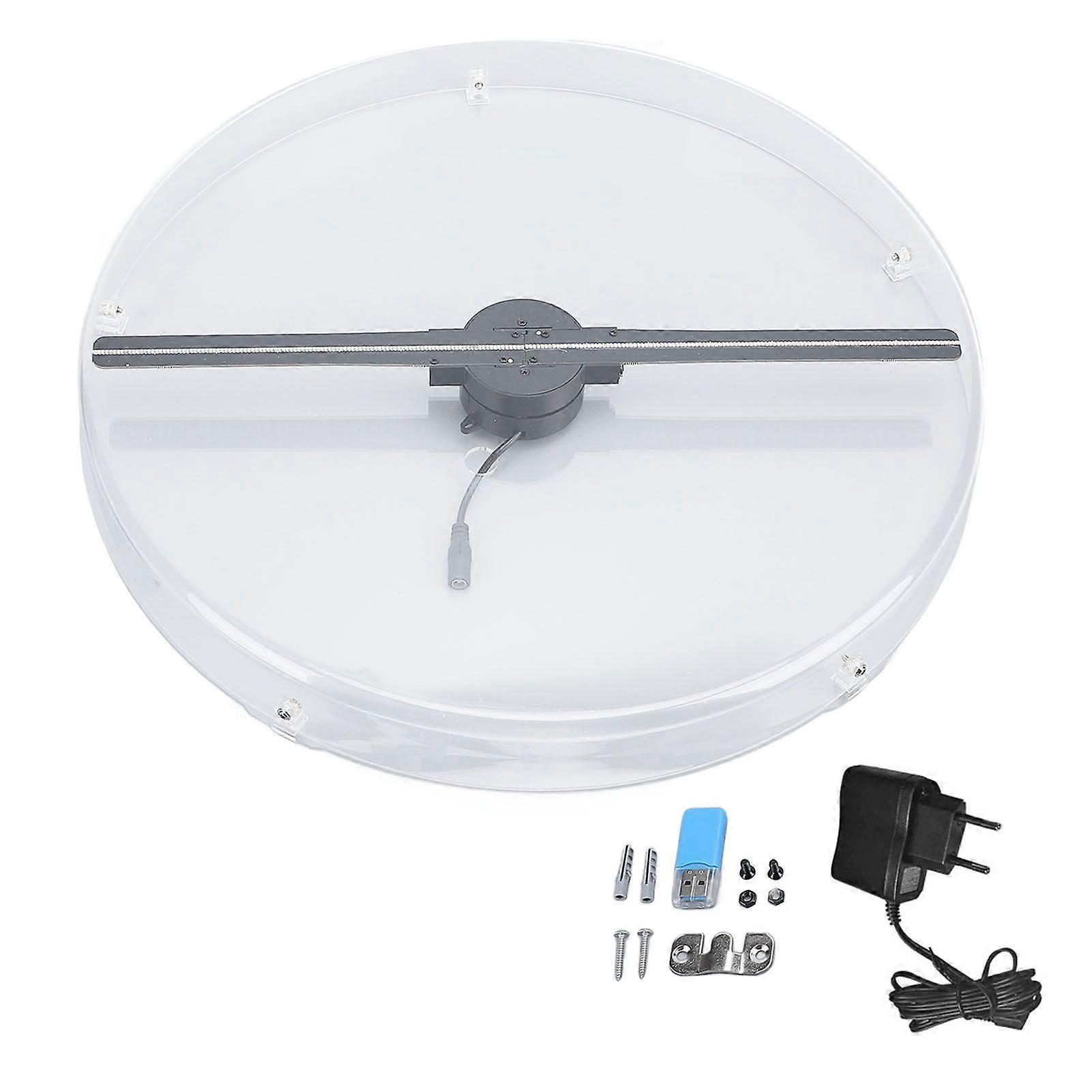 3D Holographic Fan 224 LED Quiet Operating Portable Versatile Hologram Advertising Display Fan for Mall Shop Restaurant Hotel