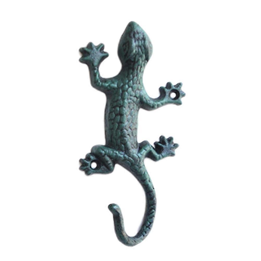 Hanging hook for garments metal wall mounted gecko decor