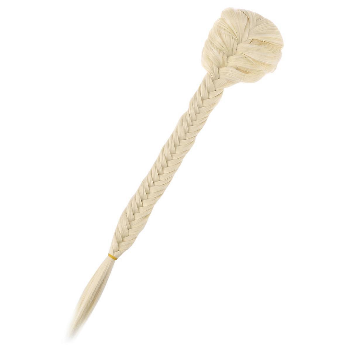 Drawstring Ponytail Synthetic Wig for Decoration Beige