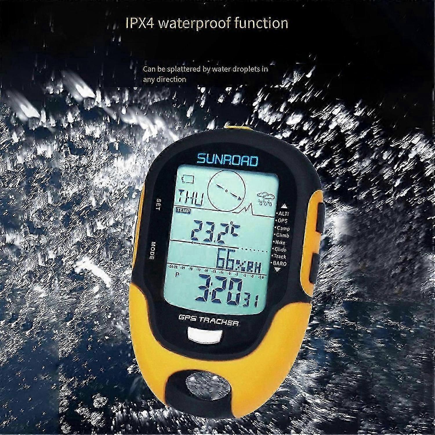 Digital LCD GPS Altimeter with Barometer and Compass Functionality