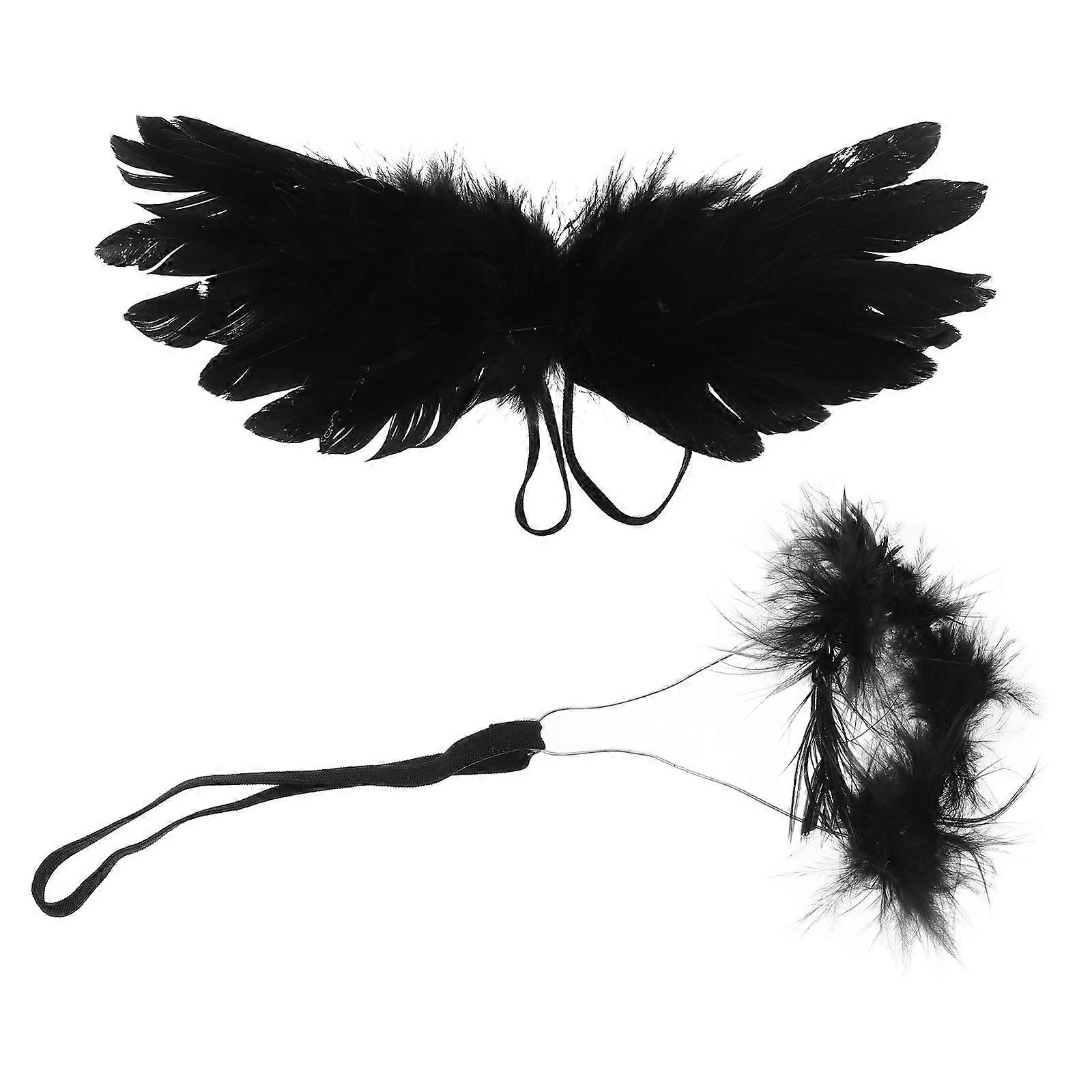 Mini Wing Props for Doll Accessories Featuring Black Set