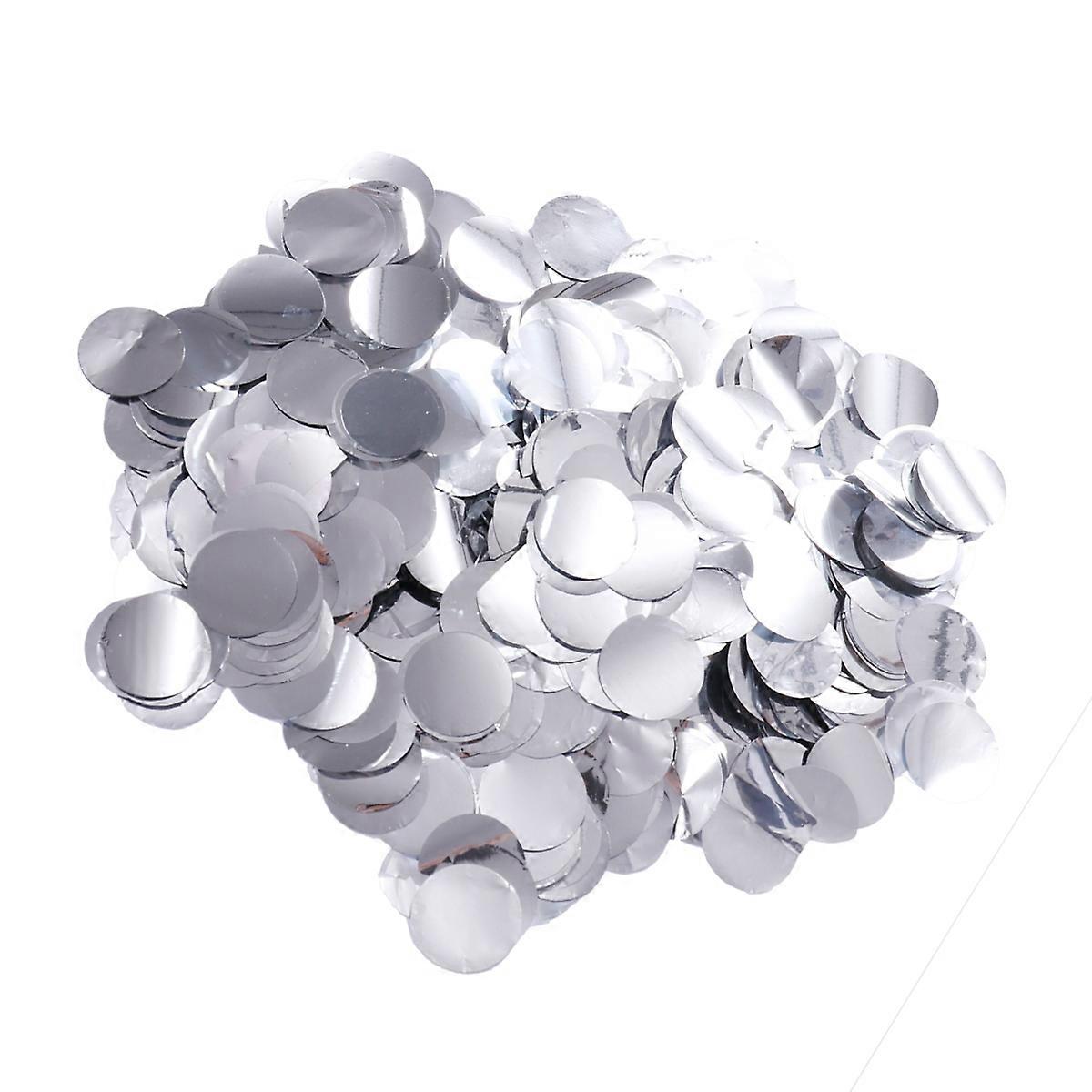 Romantic Wedding Confetti for Tables Round Paper Cuttings 2Packs Silver
