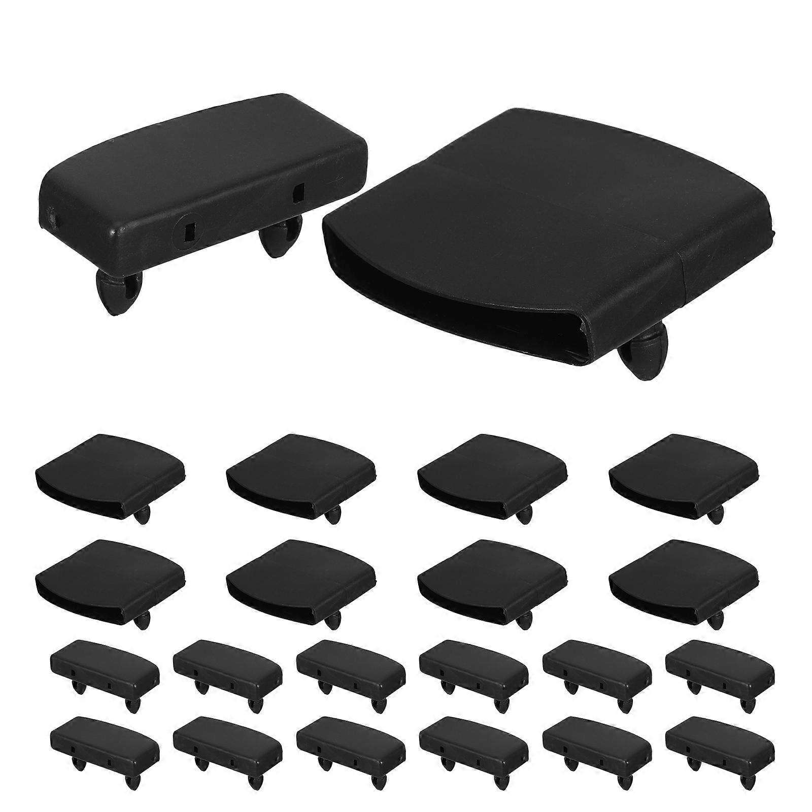Secure Connection Bed Slat Holders For DIY Users Wooden Bed Frames 108 Pcs Rectangular Black