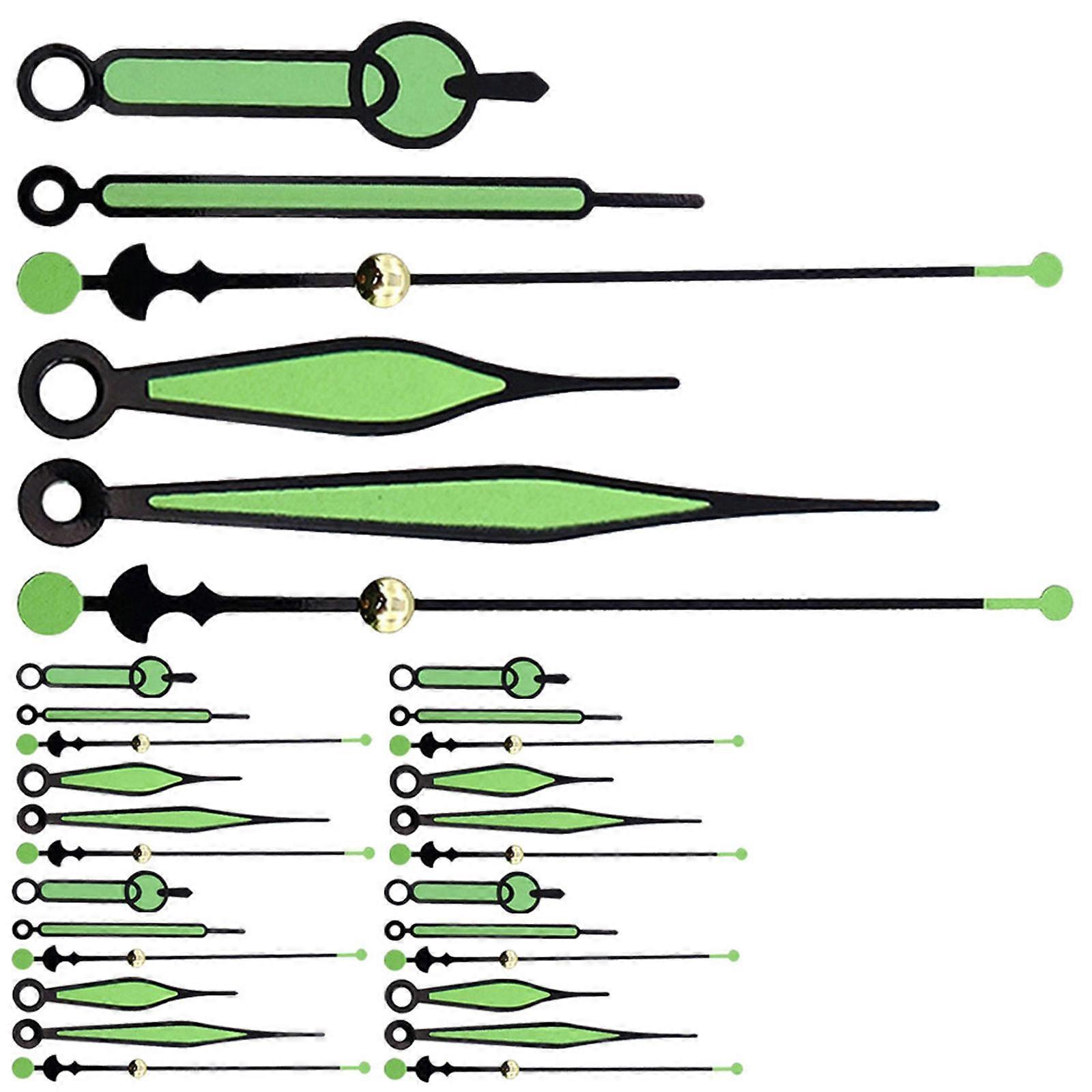 Clock Pointers For Diy Night Glow Clock Parts For Wall Clocks Light Green 13.50X0.90X0.80CM Glow In The Dark 10 Sets
