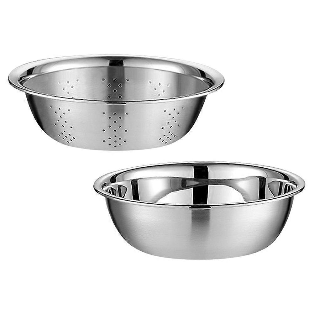 Stainless Steel Vegetable Basin for Kitchen Use with 2Sets