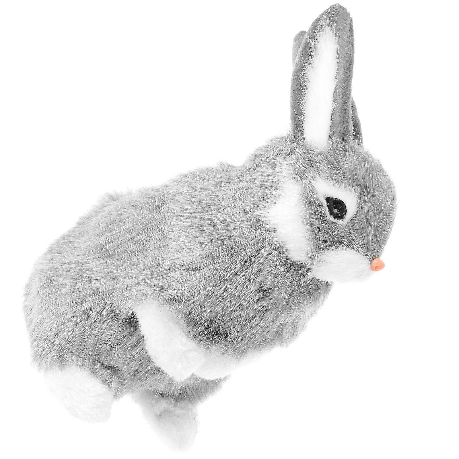Bunny Figurine Plastic Easter Rabbit Model for Decoration 3Pcs