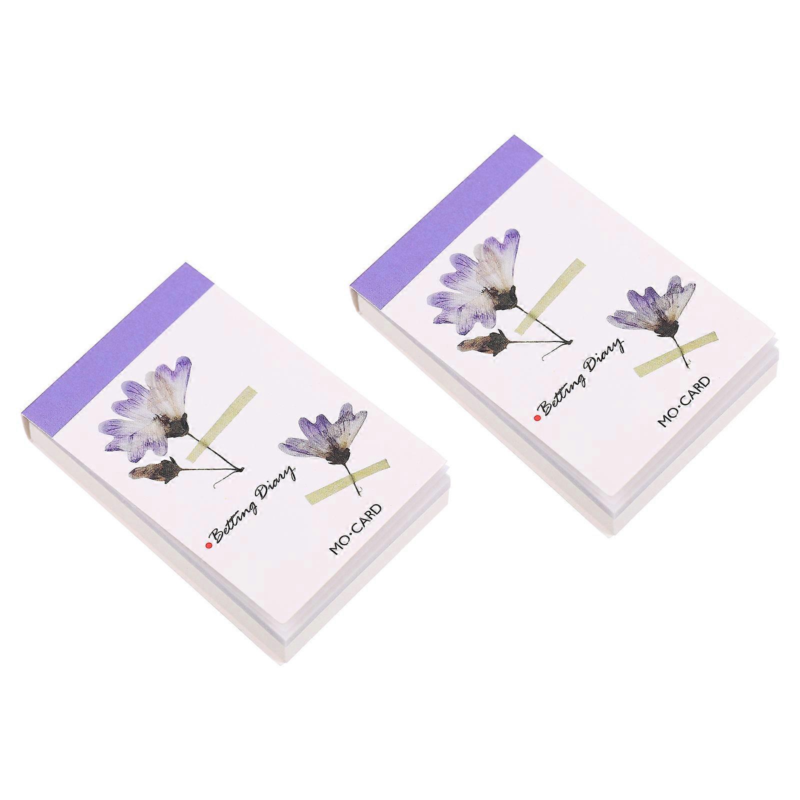 Decorative Paper Pads 2 Sets For Creative Users 6.80X4.50X1.00CM White Design DIY Decoration