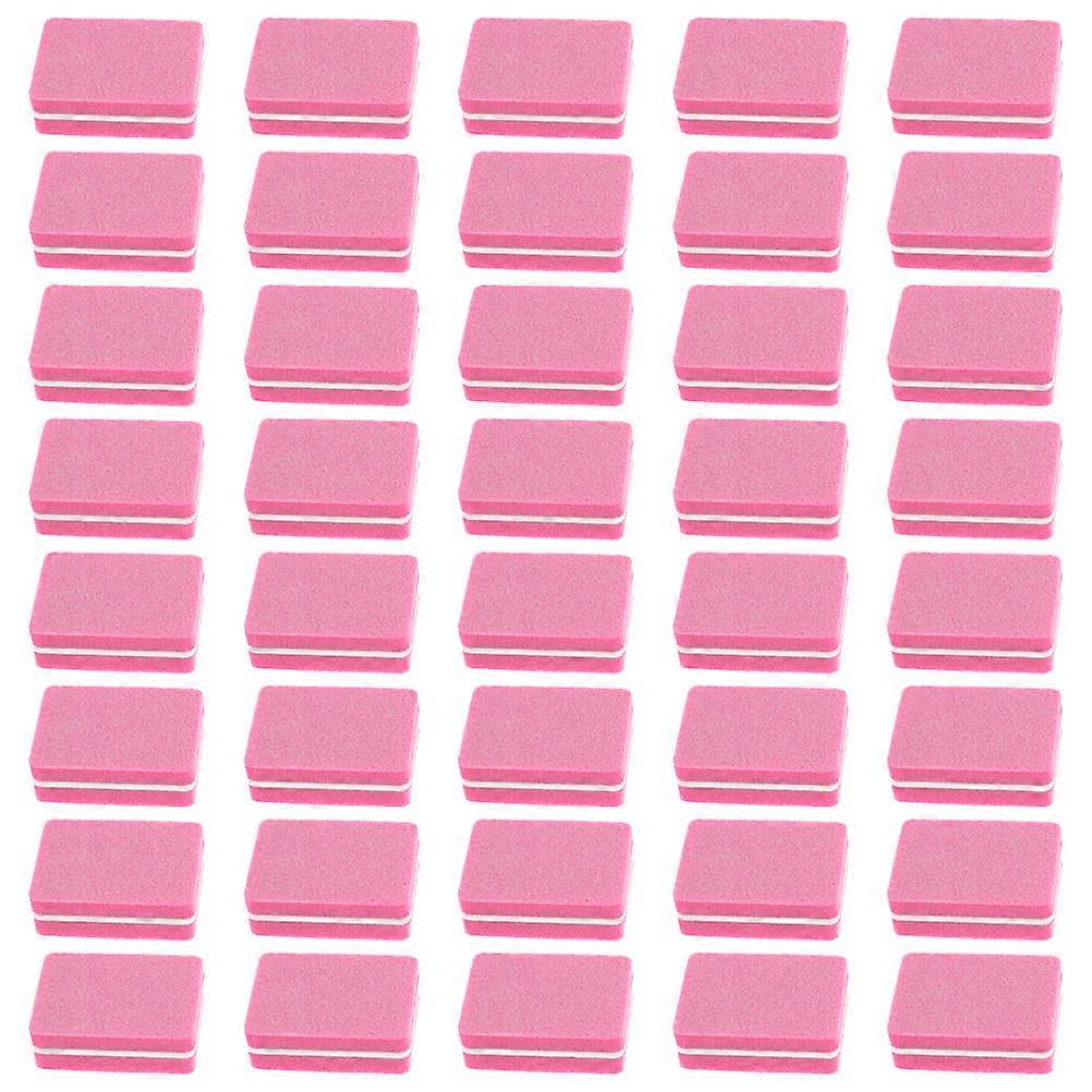 Multi-Side Nail Polishing Tools Nail Files for Manicure 100Pcs Pink