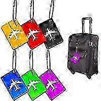 Set of 6 Rectangular Suitcase Luggage Tags