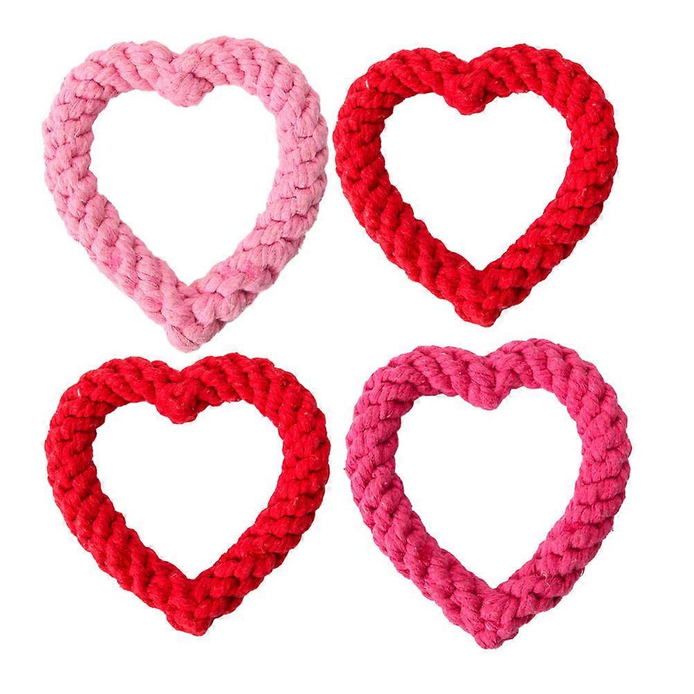 Pet Playing Toy Heart Shaped for Biting Fun 12Pcs Random Color