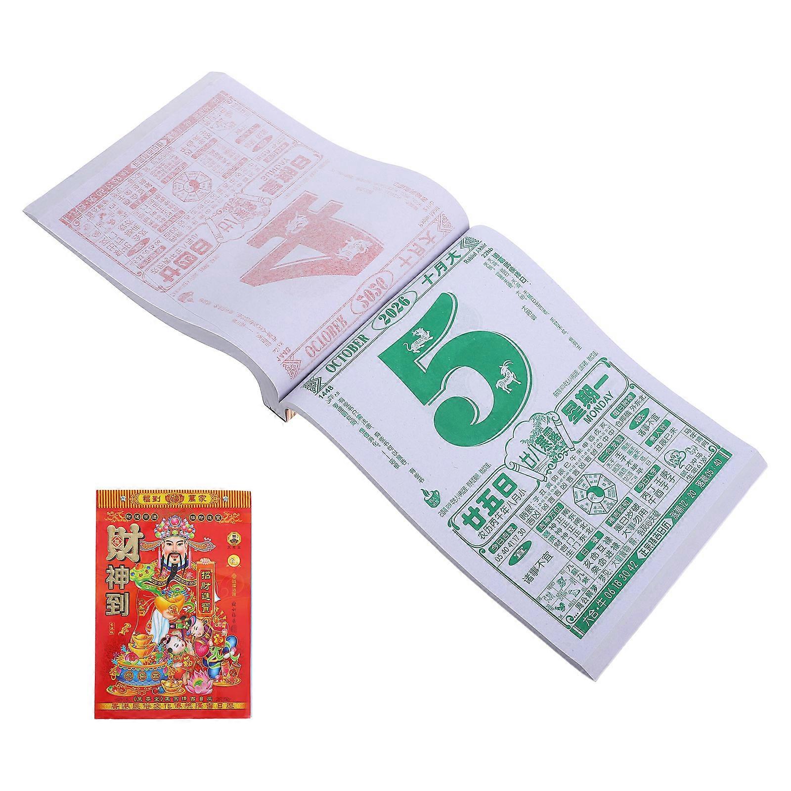 Year of Horse Calendar Chinese Daily Calendar for Countdown Use 3Pcs