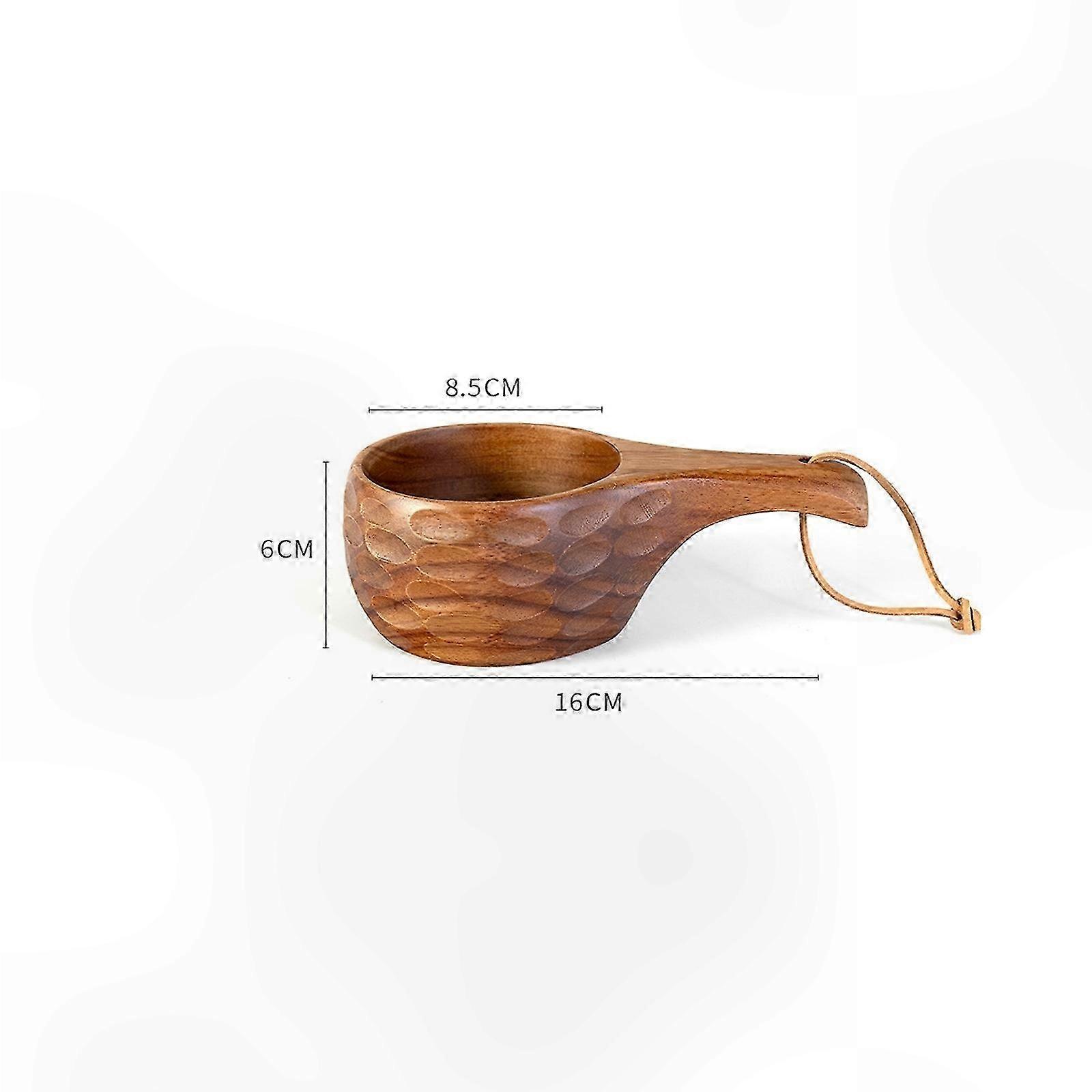 Handcrafted Wooden Mug with Handle for Tea and Coffee - Natural Drinkware Solution
