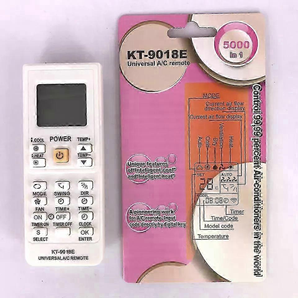2025 New For KT-9018E Universal LCD AC A/C Air Conditioner Remote Control 5000 in 1