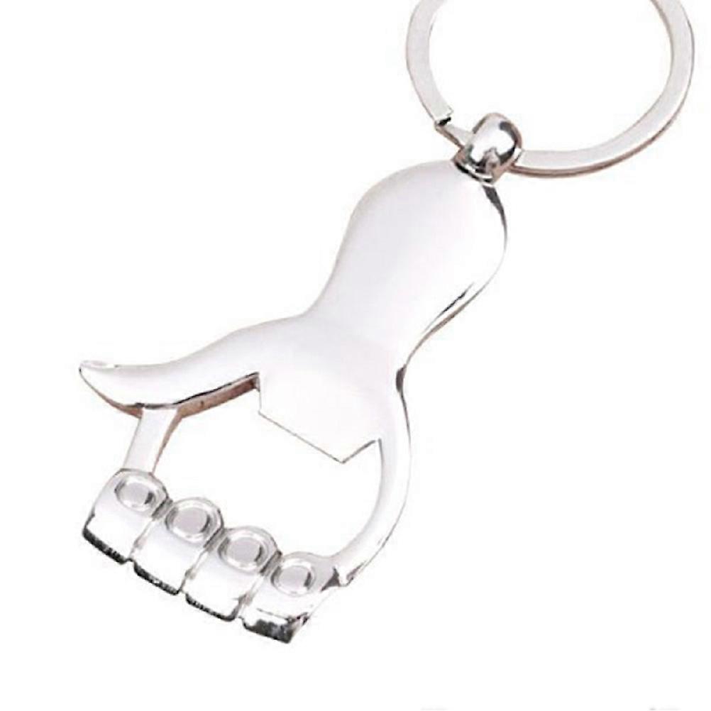 Bottle Opener for Bottle Opening Palm Shape with Keyring Silver Gift